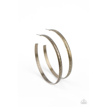 Rustic Radius - Brass Earrings 831